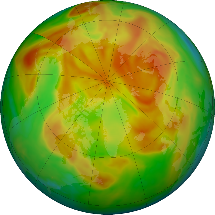 Arctic ozone map for 03 May 2021